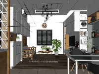 nội thất phòng bếp,sketchup nội thất phòng bếp,nội thất phòng bếp sketchup