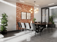 Sketchup 2021 Vray 5.1 nội thất khách bếp - bàn ghế ăn