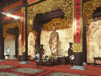 Sketchup + 3ds max + corona + pts phối cảnh nội thất từ đường đền chùa miếu mạo