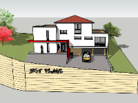 biệt thự 2 tầng,model su biệt thự 2 tầng,biệt thự 2 tầng sketchup,file su biệt thự 2 tầng