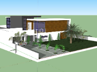 Sketchup mẫu biệt thự 2 tầng nghỉ dưỡng mới