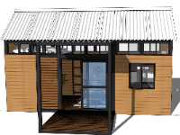 Sketchup mẫu nhà cấp 4 thiết kế đẹp