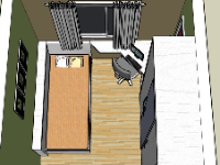 Sketchup mẫu nội thất phòng ngủ đơn giản