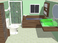 Sketchup mẫu nội thất phòng tắm đẹp