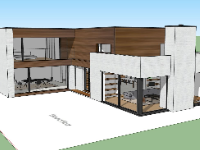 Sketchup mẫu thiết kế nhà 1 tầng