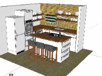 Sketchup mẫu nội thất,Sketchup bếp,nội thất phòng bếp