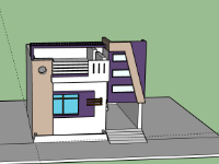 Nhà phố 1 tầng,model su nhà phố 1 tầng,nhà phố 1 tầng sketchup