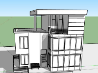 Nhà phố 3 tầng,model su nhà phố 3 tầng,nhà phố 3 tầng sketchup