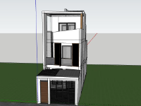 Sketchup Nhà phố 3 tầng 5x21.5m