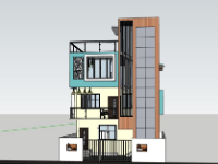 Nhà phố 3 tầng,model su nhà phố 3 tầng,nhà phố 3 tầng file sketchup,sketchup nhà phố 3 tầng,nhà phố 3 tầng file su