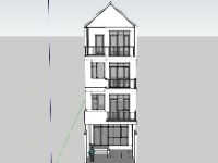 nhà phố 4 tầng,model su nhà phố 4 tầng,nhà phố 4 tầng sketchup,nhà phố đẹp