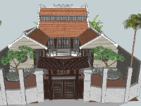 Sketchup nhà thờ đẹp 3d