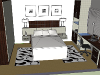 Sketchup nội thất phòng ngủ file 3d 2020