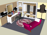 thiết kế đồ nội thất,phòng thay đồ,model su nội thất phòng thay đồ