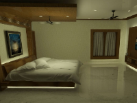 Sketchup phối cảnh phòng ngủ hiện đại
