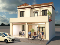 Sketchup thiết kế Biệt thự 2 tầng 9x14.7m