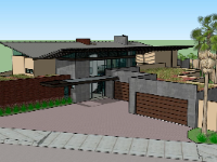 Sketchup thiết kế mẫu biệt thự 2 tầng đẹp