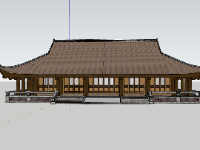Sketchup thiết kế nhà mái ngói truyền thống đẹp