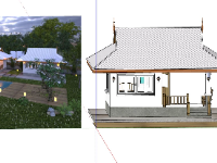 nhà nghỉ dưỡng,3d sketchup nhà nghỉ dưỡng,sketchup phối cảnh nhà nghỉ dưỡng