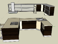 Sketchup thiết kế nội thất phòng bếp 3d