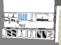 Sketchup thiết kế nội thất phòng bếp hiện đại