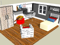 nội thất phòng ngủ,3d phòng ngủ,sketchup phòng ngủ