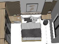 Sketchup thiết kế nội thất phòng ngủ 3d đẹp lạ
