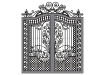 Tải file dxf cnc cổng 2 cánh thiết kế đẹp