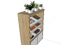 Tải free file sketchup tủ đựng bánh mì