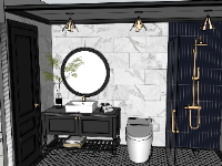 Tải miễn phí file dựng 3d nhà wc + tắm sketchup