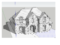 Tải miễn phí file sketchup dựng biệt thự bằng đá 2 tầng
