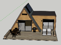 Tải miễn phí model sketchup nhà bungalow 5x8m