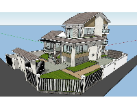 biệt thự  model su,biệt thự 2 tầng su,biệt thự  2 tầng su,sketchup biệt thự 2 tầng