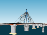 Tải model sketchup cầu xoay sông hàn