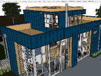 Tải model sketchup nội - ngoại thất văn phòng công ty