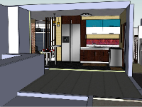 Tải model sketchup nội thất phòng bếp đẹp