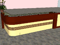 Tải model sketchup quầy bar cafe