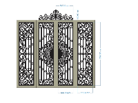 cổng đẹp 4 cánh,cổng 4 cánh cnc,file cnc cổng 4 cánh