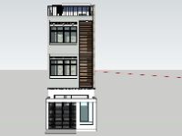 Tải ngay mẫu cnc sketchup nhà phố 3 tầng