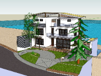 sketchup biệt thự 3 tầng,su biệt thự 3 tầng,file su biệt thự 3 tầng