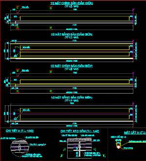Tập hợp file cad Bản vẽ Kết cấu dầm cầu bản L=15m