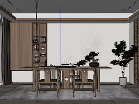 Thiết kế 3d sketchup mẫu phòng trà