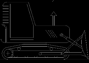 Thiết kế autocad  Máy ủi mặt bằng