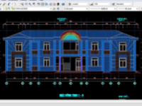 Thiết kế autocad và dự toán nhà hành chính 2 tầng kết hợp trường phòng phục vụ học tập mầm non 28x12m