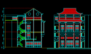 Thiết kế Bản vẽ autocad chùa Nguyễn Duy