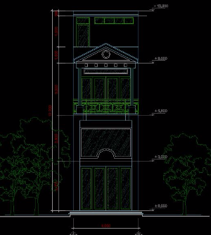 Thiết kế bản vẽ Nhà phố 3 tầng kích thước 4x14m (Kiến trúc, kết cấu, điện, nước)