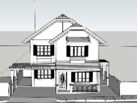 Biệt thự 2 tầng,model su biệt thự 2 tầng,biệt thự 2 tầng file sketchup,sketchup biệt thự 2 tầng,biệt thự 2 tầng file su