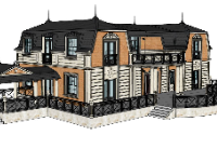 Thiết kế biệt thự 2 tầng đẹp sketchup mới