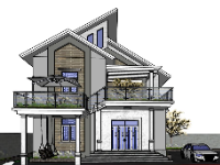 model su biệt thự,file sketchup biệt thự,biệt thự file sketchup