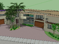 Thiết kế biệt thự 2 tầng model sketchup 3d